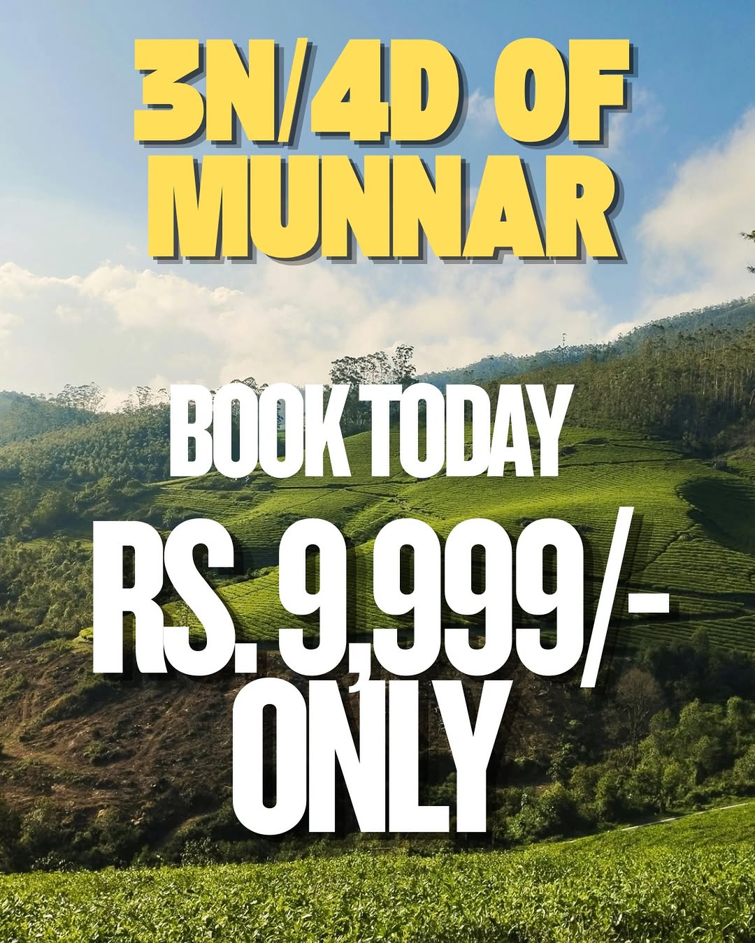 Munnar 3N 4D trip package reel by NamasteeWanderrlust